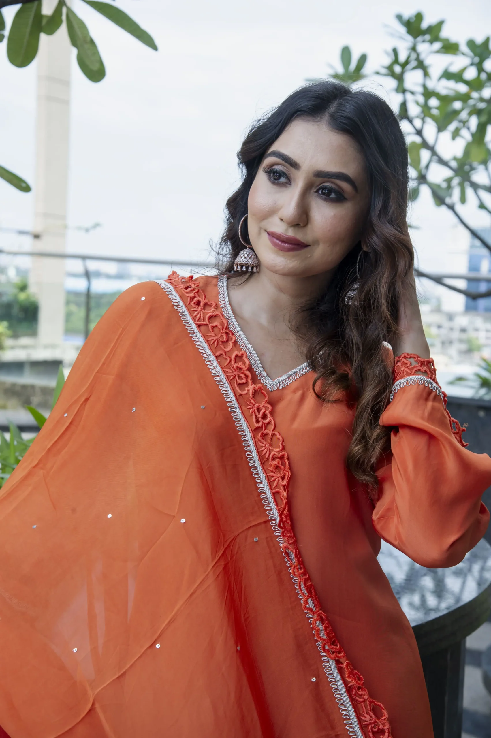 Kesarika Orange Kurta Set