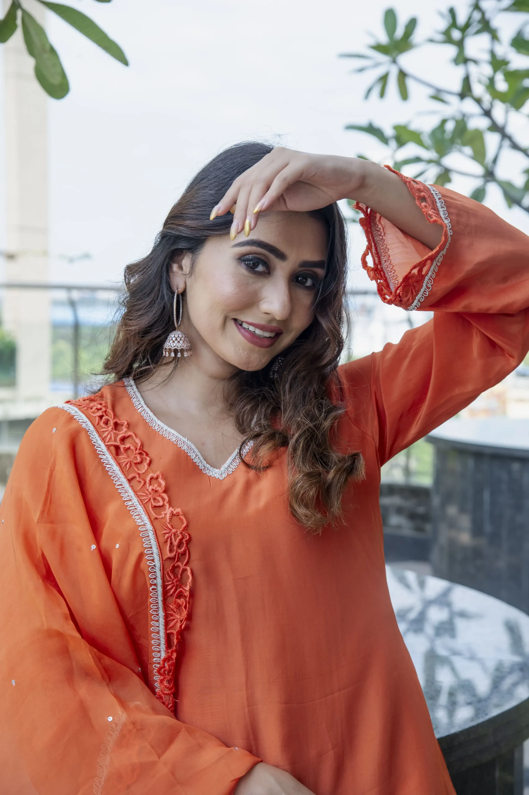 Kesarika Orange Kurta Set