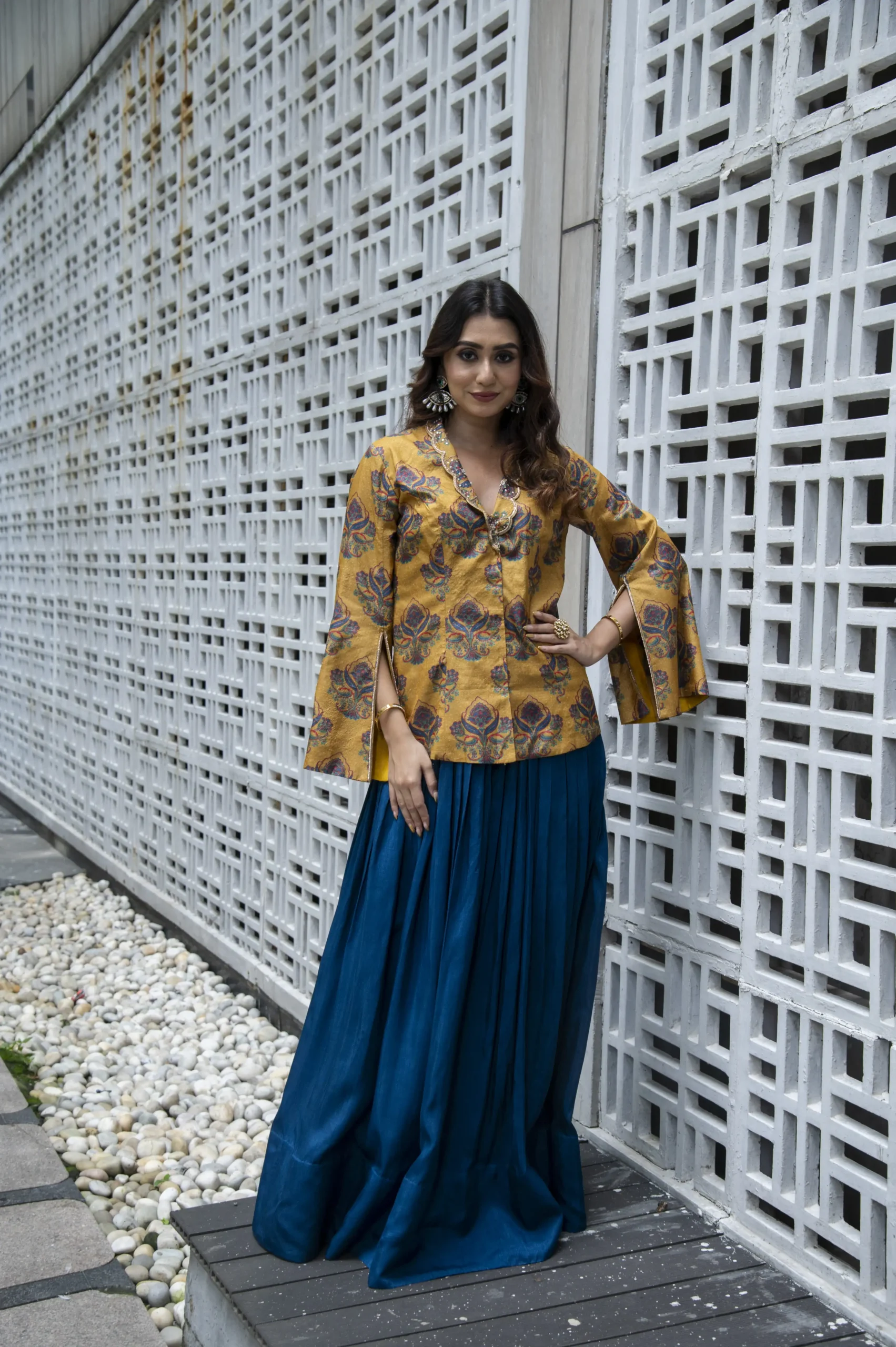 Mayura Mustard Skirt Set
