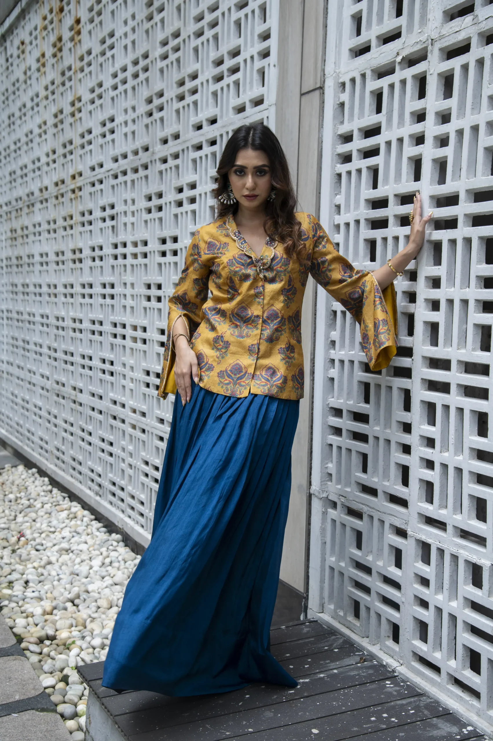 Mayura Mustard Skirt Set