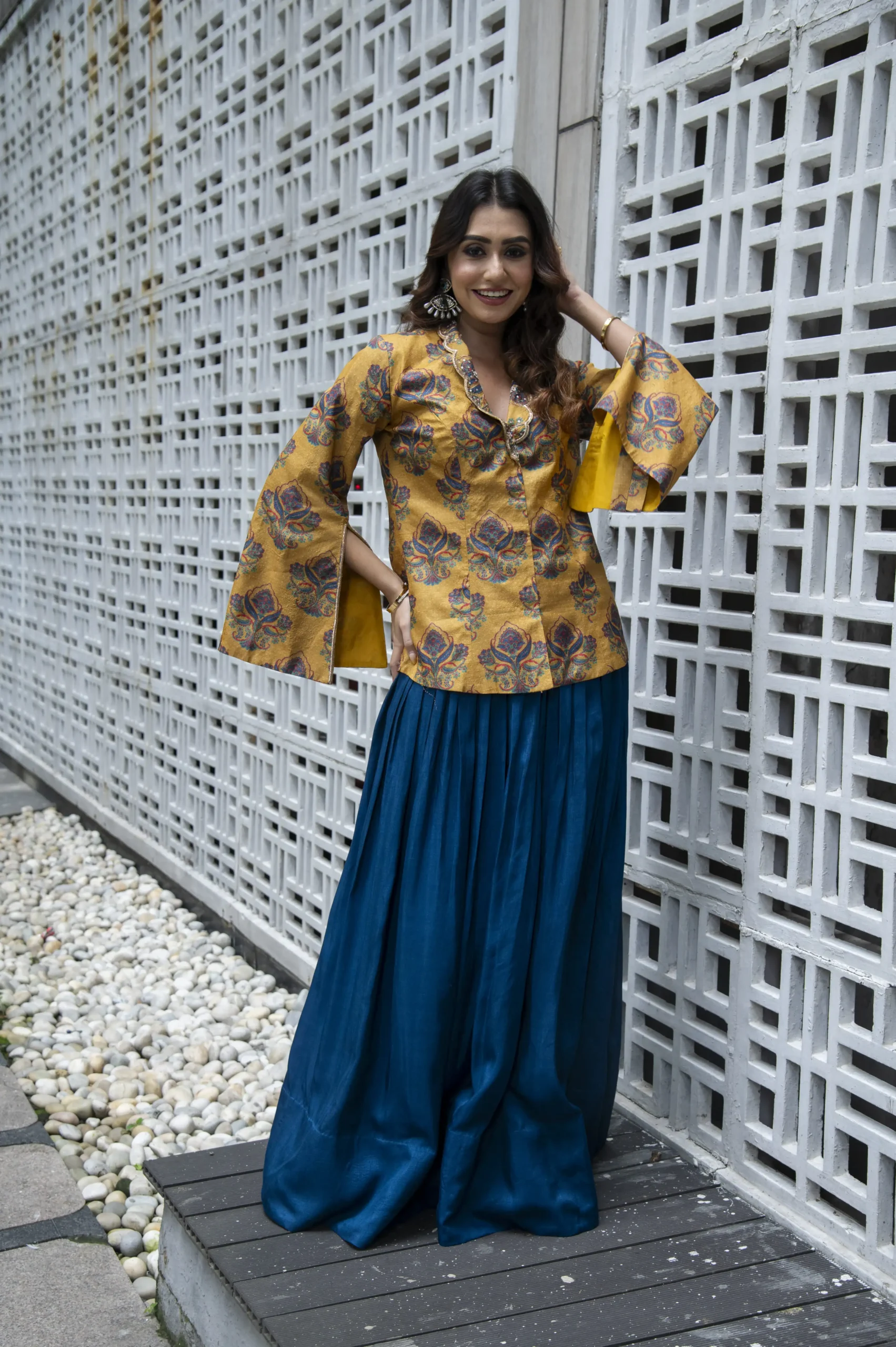 Mayura Mustard Skirt Set
