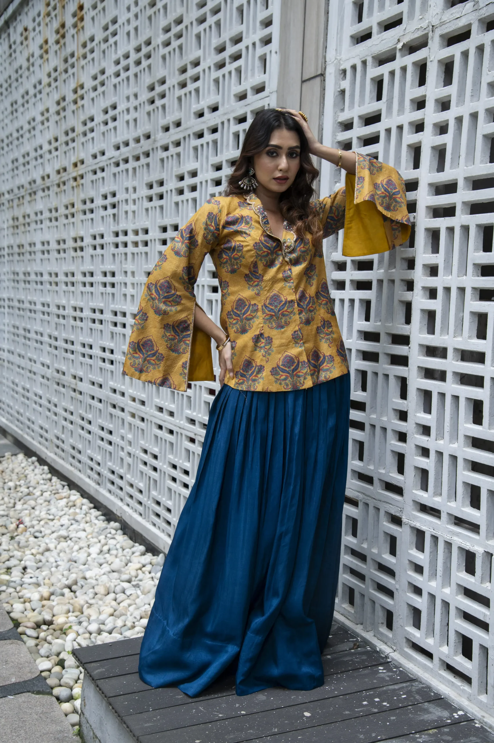 Mayura Mustard Skirt Set