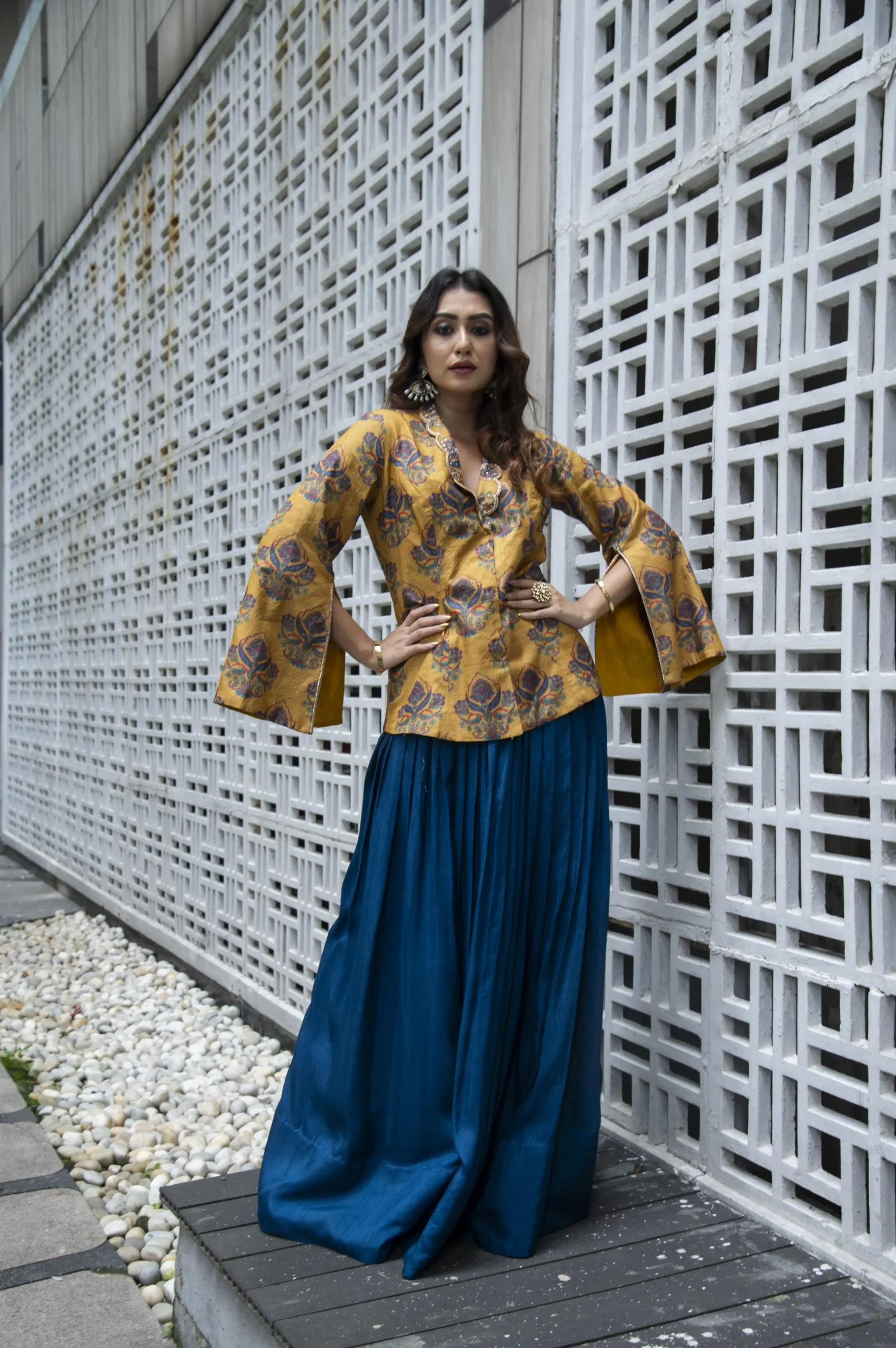 Mayura Mustard Skirt Set
