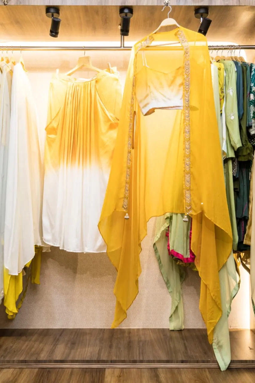 Haldi Noor Ivory And Yellow Lehenga Set