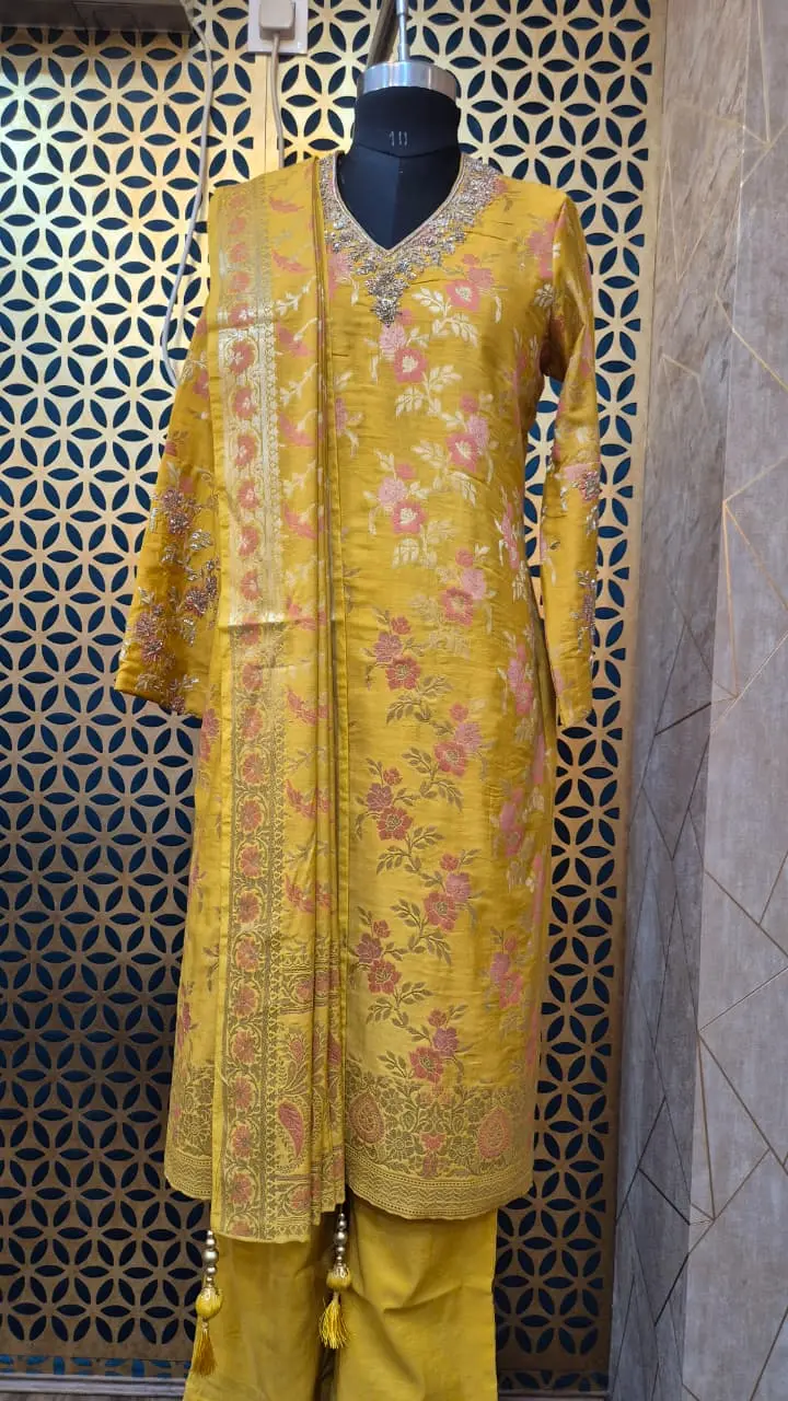 Basanta Floral Banarasi Suit Set