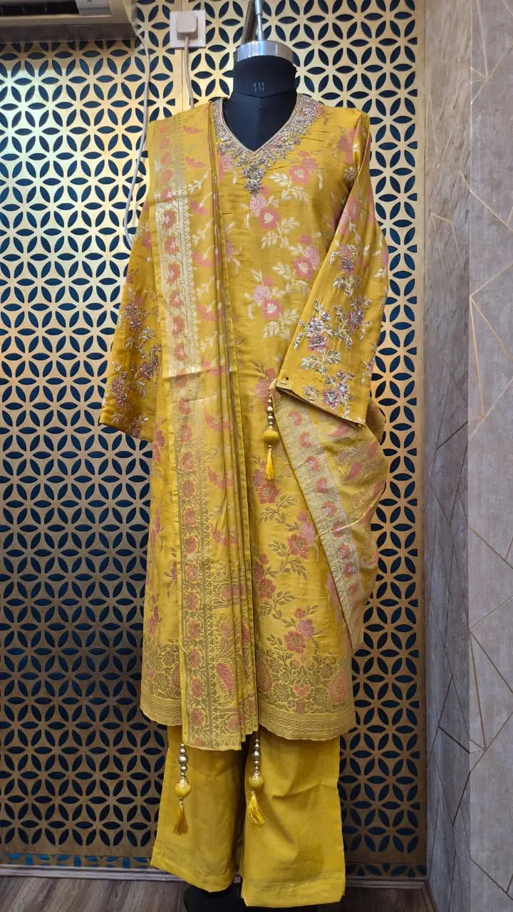 Basanta Floral Banarasi Suit Set