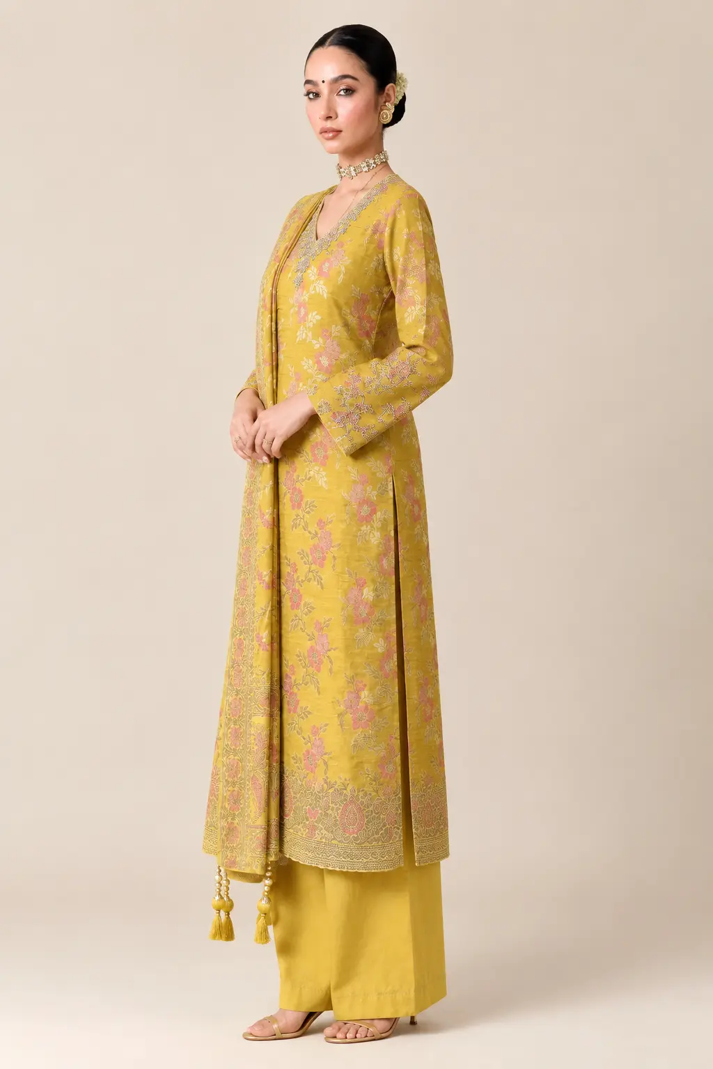 Basanta Floral Banarasi Suit Set