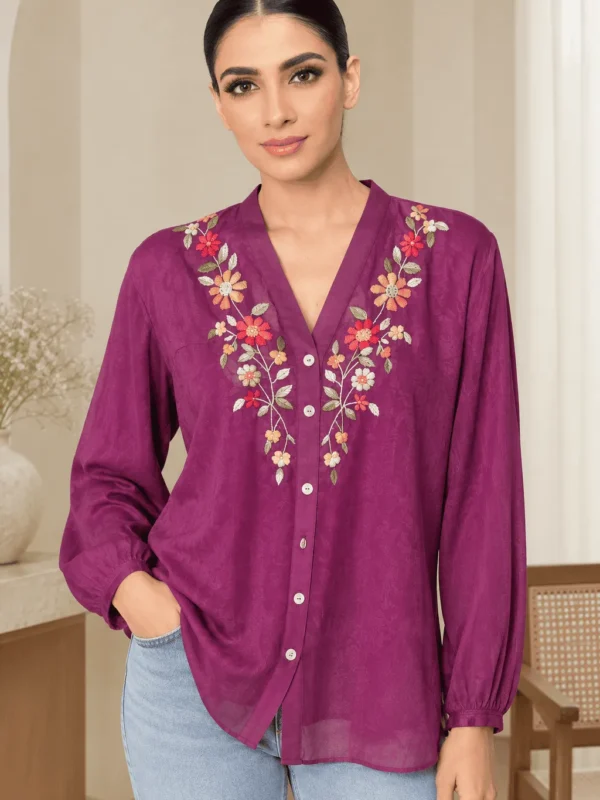 Magenta Wildflower Tunic