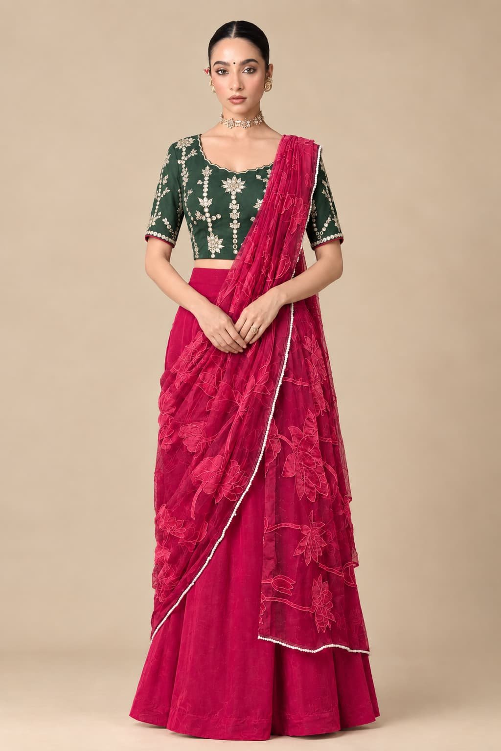 Panna Raga Predraped Saree