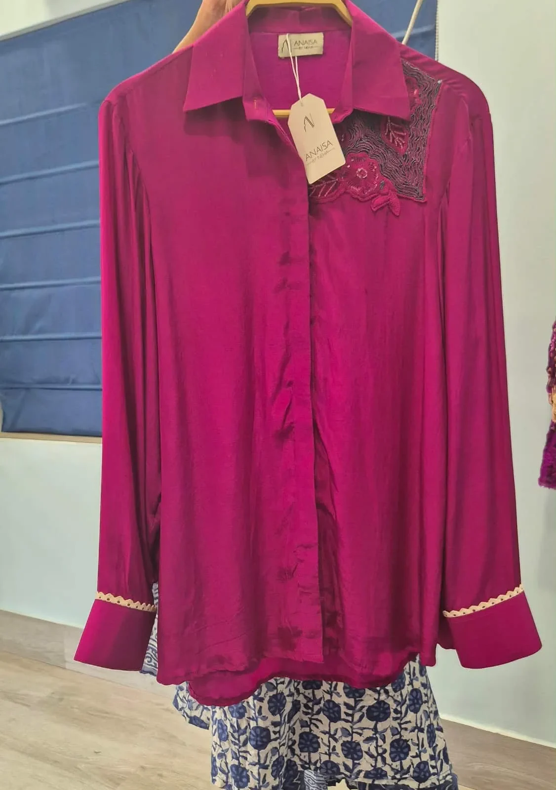 Midnight Magenta Crepe Shirt