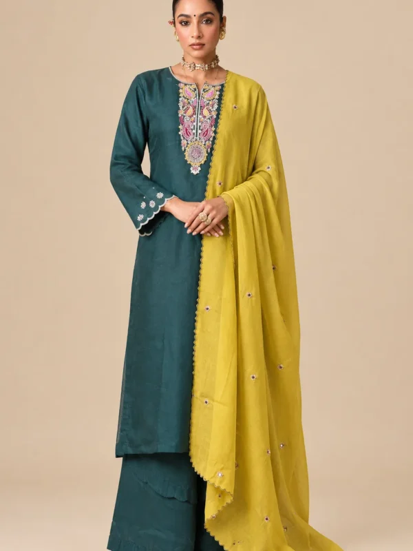 Earthy Green Mustard Suit Set
