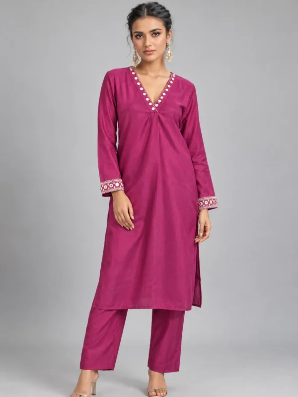 Berry Luxe Kurta Set