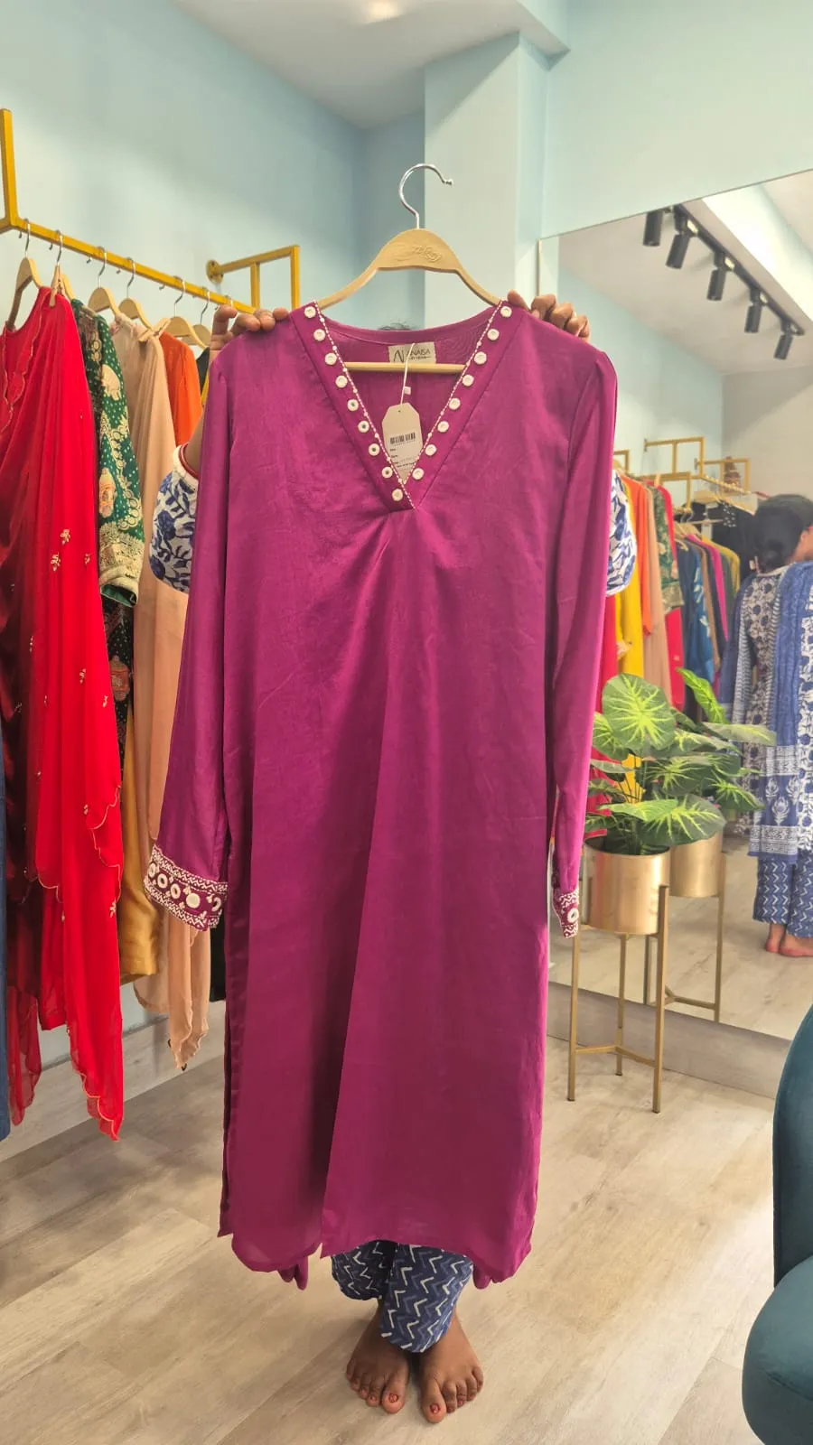 Berry Luxe Kurta Set