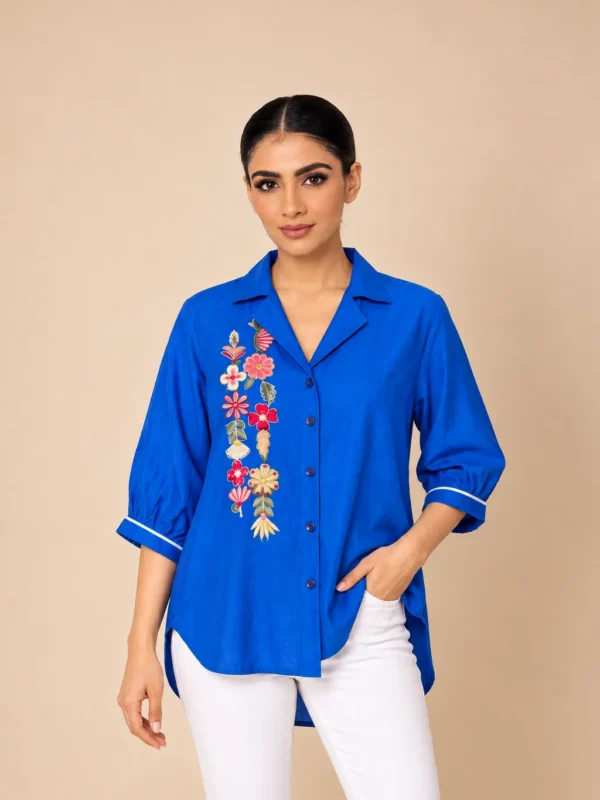 Cobalt Bloom Shirt